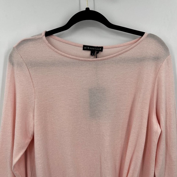 Gibsonlook‎ Twist Front 3/4 Sleeve Lotus Pink Top Size Small NWT - Picture 7 of 9